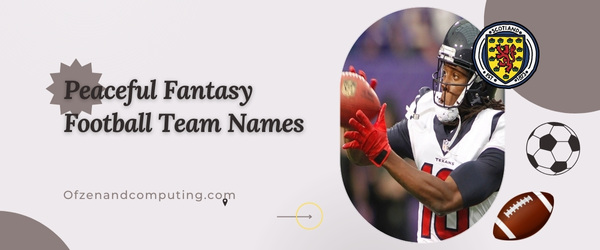 Peaceful Fantasy Football Team Names