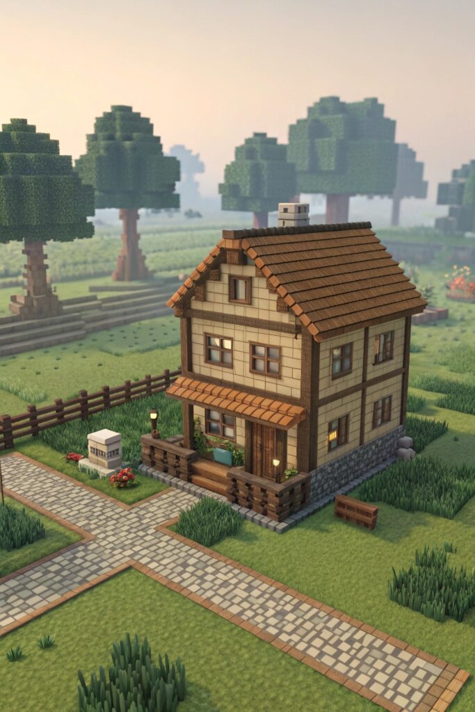  Minecraft House Templates: Simple Village House Template