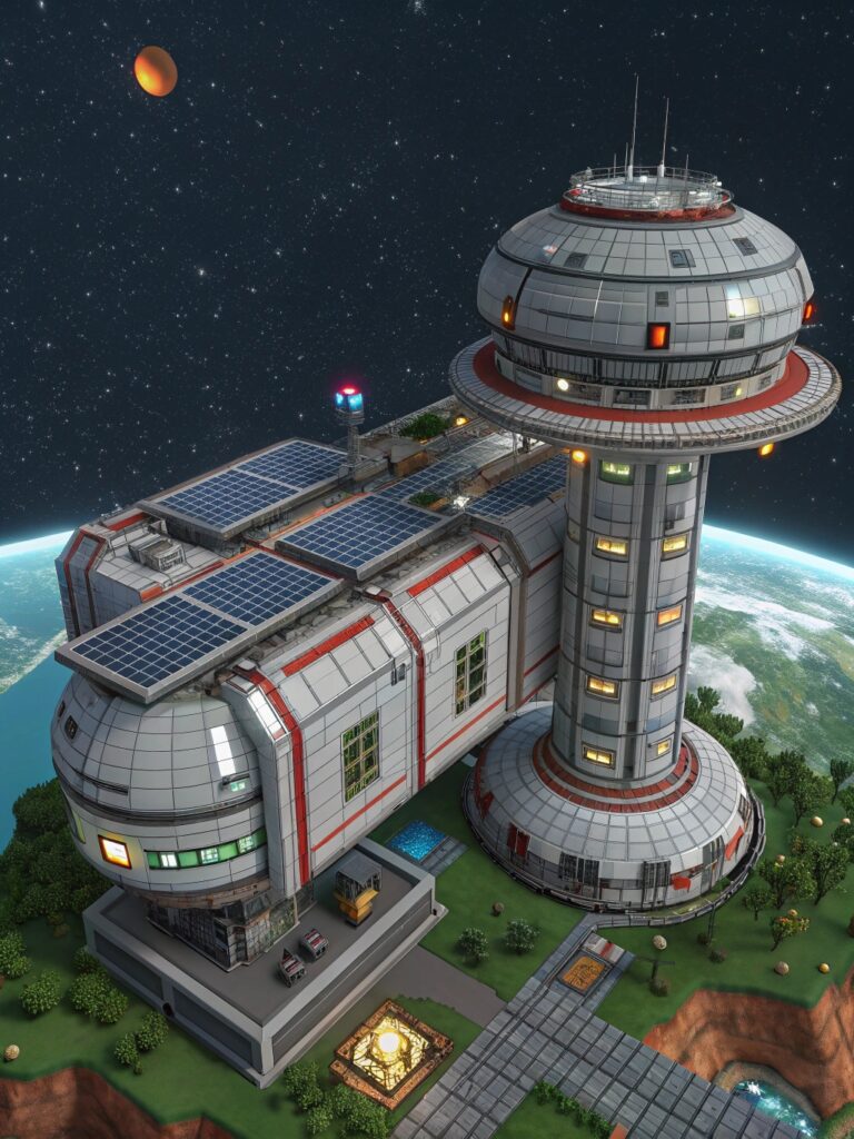  Minecraft Build Ideas :  Sci-Fi Space Station Modules
