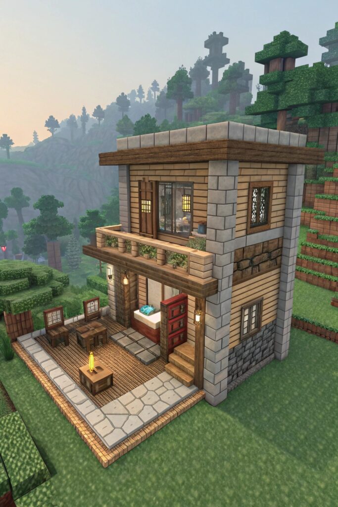  Minecraft House Templates: Tiny House Design Template